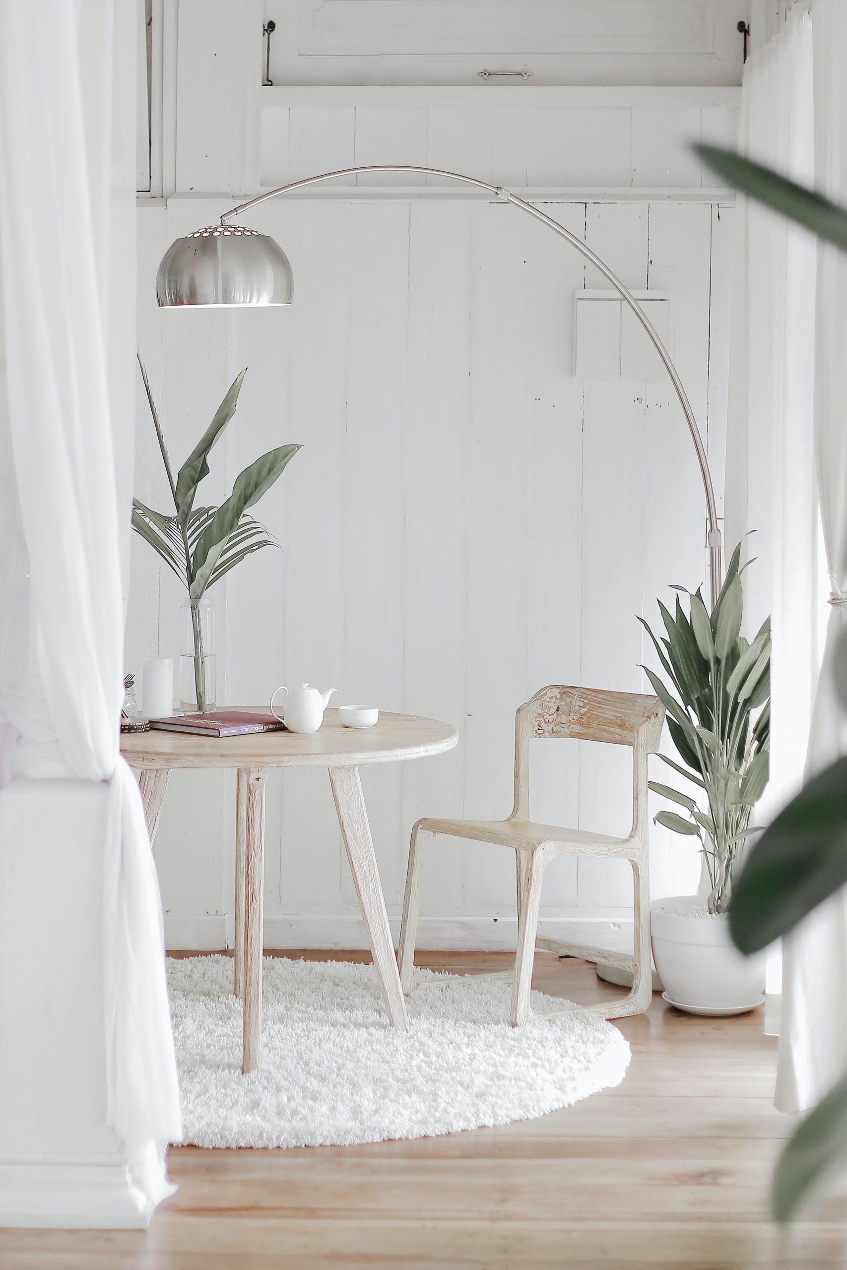 Fresh white interior design