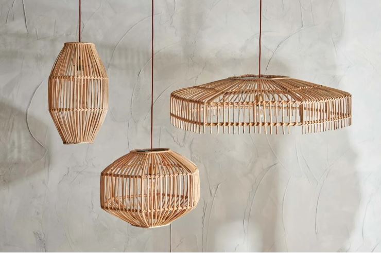 Bamboo lampshades