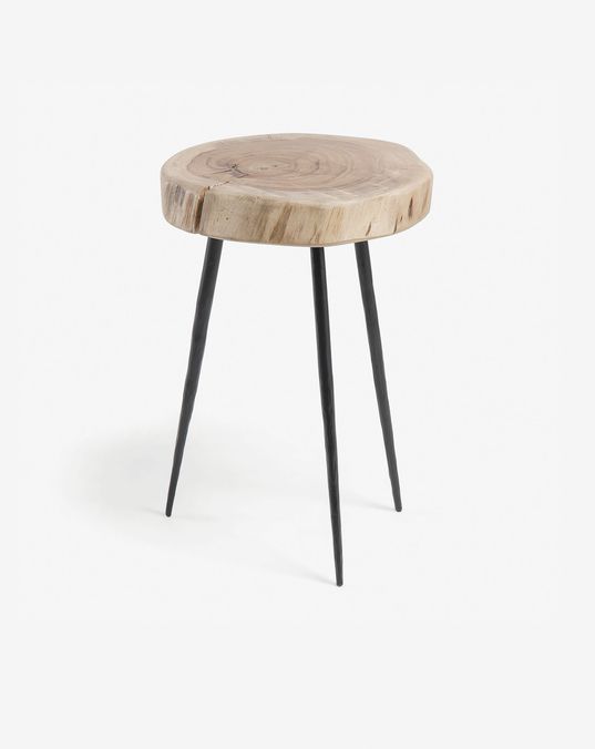 Log Side Table