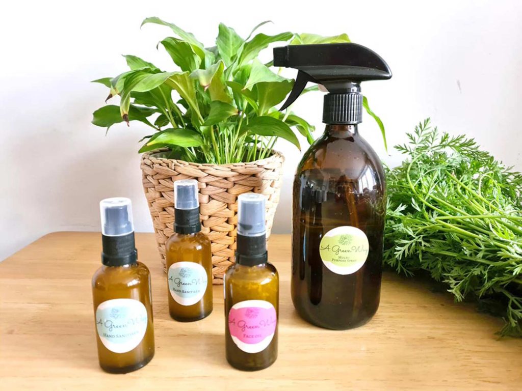 Bottles of natural products